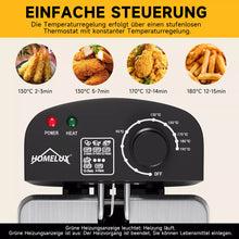 HOMELUX Elektrische Friteuse 3L – 2000W RVS Frituurpan met Temperatuurregelaar