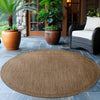 Vloerkleed GIZA rond Brown – Voor Binnen en Buiten