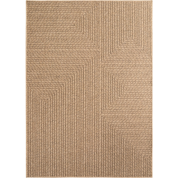 Vloerkleed TIMBER Beige – Modern geometrisch design indoor & outdoor vloerkleed