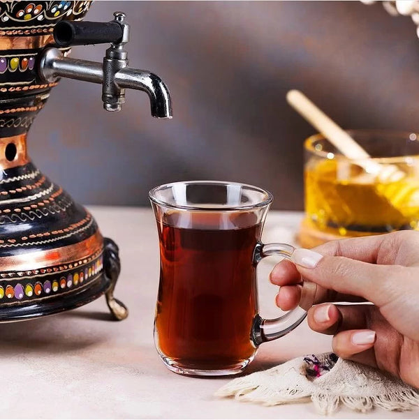 Pasabahce Keyif Turkse theeglazen met handvat – 145 ml (6 stuks)