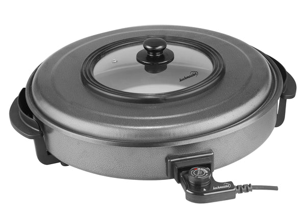 Elektrische pizzapan – 48 cm – 1500W – Diep & antiaanbak – Verstelbare temperatuur