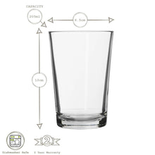 Lav Lara Drinkglazen Set van 6 – 205 ml – 10 cm Hoog – Glaswerk voor Water, Sap en Frisdrank