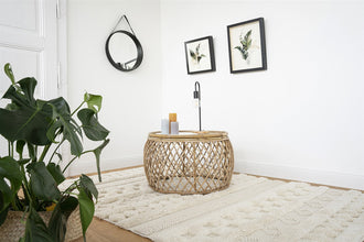 Handgemaakt wollen vloerkleed in Boho-stijl (Natural, 160 × 230 cm)