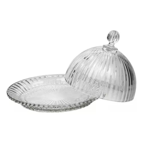 Mini Glazen Dome met Glazen Deksel – Diameter 20 cm
