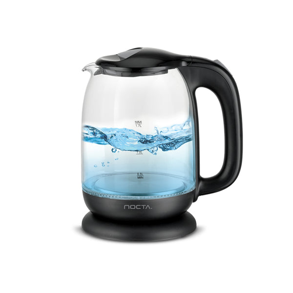 Nocta glazen waterkoker 1,7 liter – met LED-verlichting – 2200W – zwart