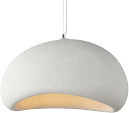 Japandi Wabi-Sabi Hanglamp 40 cm – Minimalistische Hars Plafondlamp – In Hoogte Verstelbaar – E27 Fitting