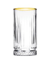Pasabahce ELYSIA Golden Touch – Longdrinkglazen 450 ml (Set van 4)