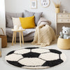 Vloerkleed FUN BLACK Shaggy Rond – Zacht, Modern & Kindvriendelijk