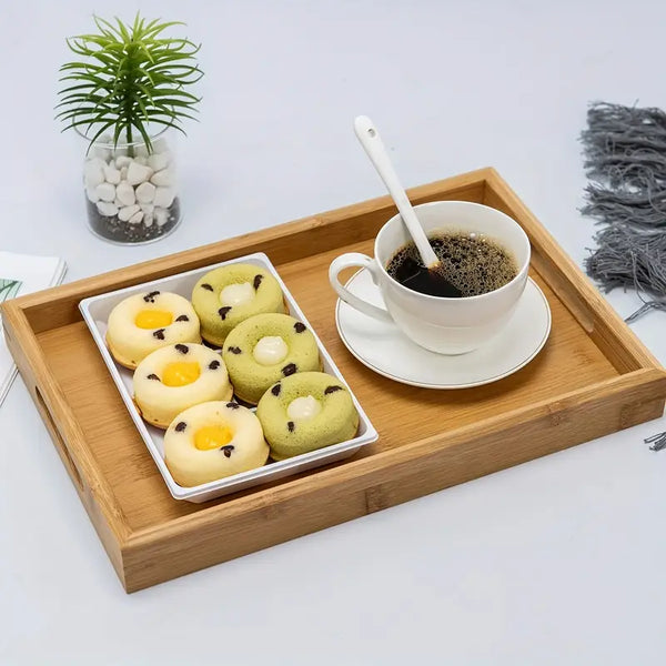 Bamboe Houten Dienblad M – 28 x 40 cm, Met Handgrepen