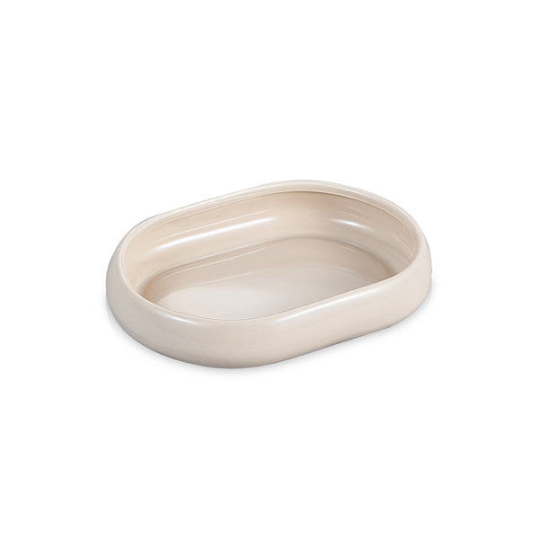 Trendy Cosmo Chubby serveerschalen klein set – 2-delig – beige – Ovale schaaltjes 14×10 cm