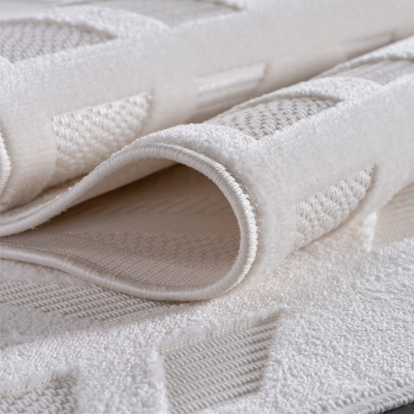 Vloerkleed DOHA 1655 – Cream, Modern Design, Anti-Slip – detailfoto 2