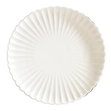 Wit dinerbord porselein reliëf design 27 cm