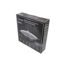Ferveo Omega braadpan – Ø28 cm – met glazen deksel en marmercoating – zwart