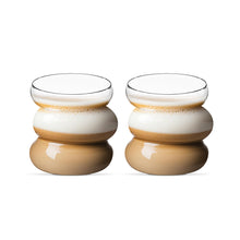 Trendy Curvy Glazen 2-delig – 450 ml – Dubbelwandig Borosilicaatglas