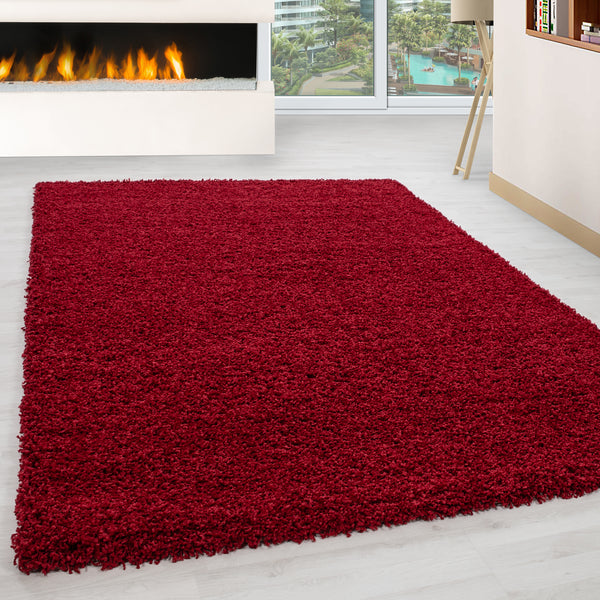 Vloerkleed LIFE Shaggy hoogpolig - Rood