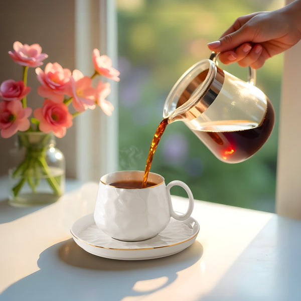 ESTELA Koffieset Golden Touch – 12-delig, 6 Persoons (220 ml) – detailfoto 2