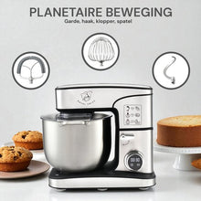 Keukenmachine 16L XXL (2800W) – Deegmixer/Deegkneder – 12 Snelheden + Timer – RVS Mengkom – Incl. Garde, Klopper & Deeghaak