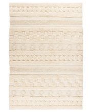 Handgemaakt wollen vloerkleed in Boho-stijl (Natural, 80 × 150 cm)
