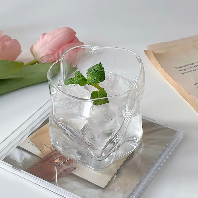 BAVARY Wave Design Origineel waterglas, 6 x 250 ml, ideaal als whisky- of rumglas, cocktailglazen die vaatwasmachinebestendig zijn, hittebestendig en ook geschikt als matcha-glazen BAVARY Wave Design Origineel waterglas, 6 x 250 ml, ideaal als whisky- of rumglas, cocktailglazen die vaatwasmachinebestendig zijn, hittebestendig en ook geschikt als matcha-glazen
