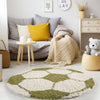 Vloerkleed FUN GREEN Shaggy Rond – Zacht, Modern & Kindvriendelijk
