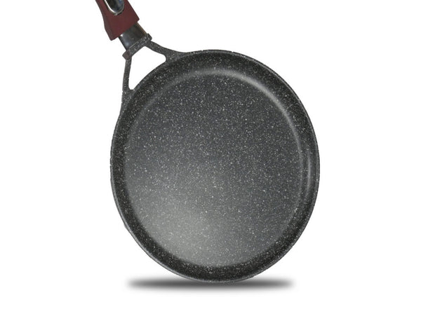 Royal Swiss Koekenpan / Pizzapan – 28 cm, Bordeauxrood, Geschikt voor Alle Warmtebronnen – detailfoto 2
