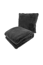 Fluffy Dekenset 2-delig – Antraciet – Super Zacht & Comfortabel