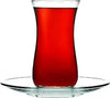 Pasabahce Fit Theeglazen Set – 12-Delig – 6 Glazen 120 ml + 6 Schoteltjes – Voor Turkse en Kruidenthee