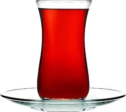 Pasabahce Fit Theeglazen Set – 12-Delig – 6 Glazen 120 ml + 6 Schoteltjes – Voor Turkse en Kruidenthee