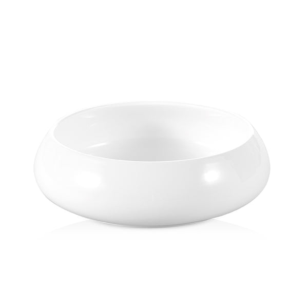 Trendy Cosmo Chubby Schaal Ø 24 cm x 7 cm – Wit Porselein Serveerschaal