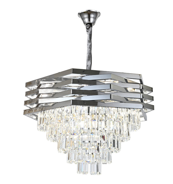 Hanglamp ZEUS Silver – Luxe Design met Glazen Kristallen
