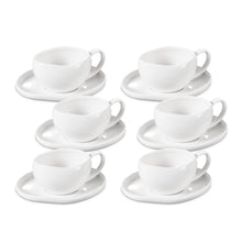 Curvy espressoset wit – 12 delig – 6 persoons – 120 ml Turkse koffie