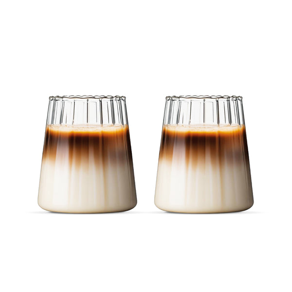 Trendy Linea drinkglazen – 350 ml borosilicaatglas – Set van 2