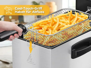 HOMELUX Elektrische Friteuse 3L – 2000W RVS Frituurpan met Temperatuurregelaar