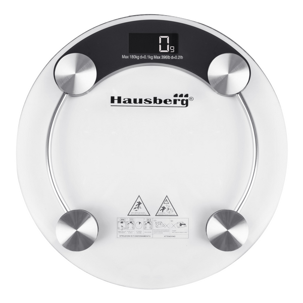 HAUSBERG Glazen Digitale Weegschaal – 180 kg