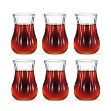Trendy Linea Turkse theeglazen 180 ml borosilicaatglas 6 stuks