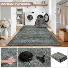 Wasbaar groen vloerkleed Inka 1148 – antislip, 3 mm