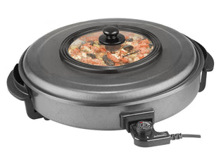 Elektrische pizzapan – 48 cm – 1500W – Diep & antiaanbak – Verstelbare temperatuur