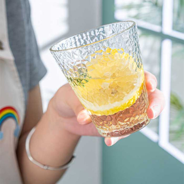 Bubble Drinkglazen met Gouden Rand – Set van 6