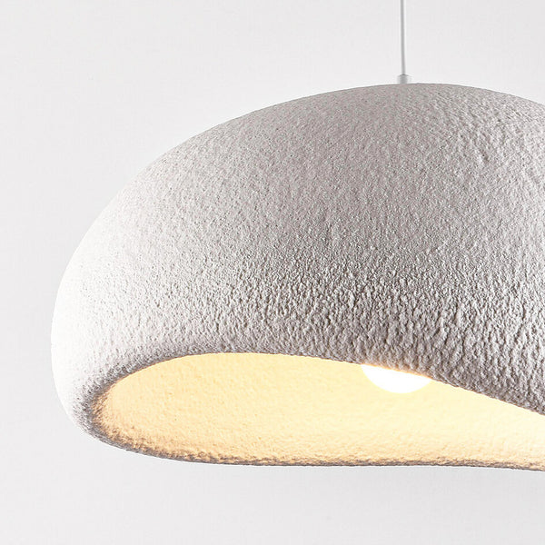 Japandi Wabi-Sabi Hanglamp XL 80 cm – Minimalistische Hars Plafondlamp – In Hoogte Verstelbaar – E27 Fitting