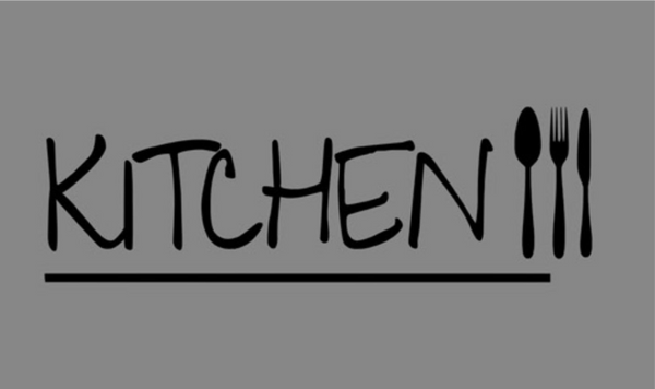 Wasbare Keukenloper - KITCHEN grijs| 60 x 200 cm