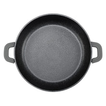 Ferveo Omega braadpan – Ø28 cm – met glazen deksel en marmercoating – zwart