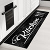 Wasbare Keukenloper – Bestek Design, Zwart/Antraciet (60 x 180 cm)