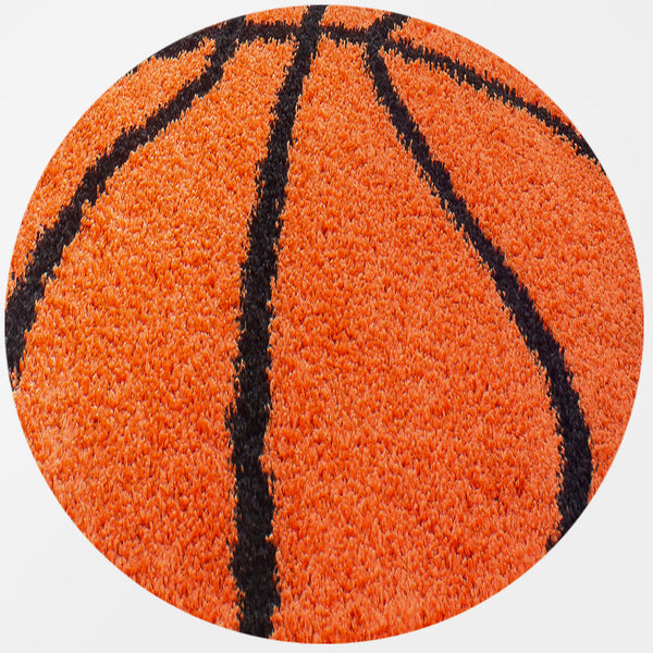 Vloerkleed FUN ORANGE Shaggy Rond – Zacht, Modern & Kindvriendelijk – detailfoto 2