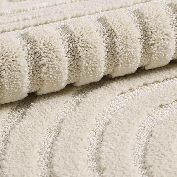 Rond Vloerkleed ART Cream – Japandi Stijl, Zacht & Tijdloos – detailfoto 2