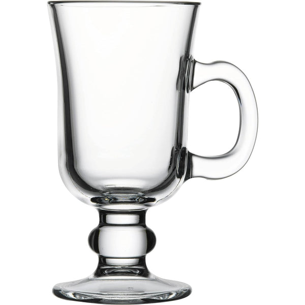 glazen mok voor irish coffee en warme dranken