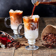 glazen mok voor irish coffee en warme dranken