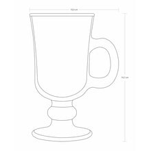 glazen mok voor irish coffee en warme dranken