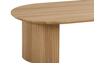 Salontafel Lagos 120 cm ovaal eik naturel – moderne houten look koffietafel