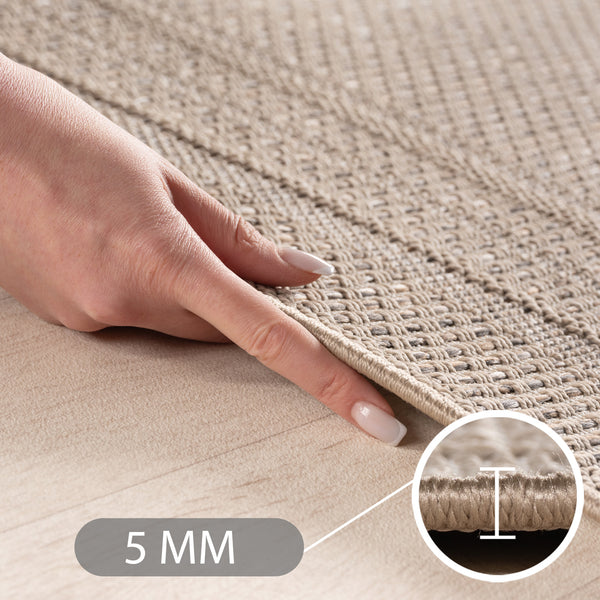Vloerkleed DESERT 1304 Beige – Voor Binnen & Buiten – detailfoto 2