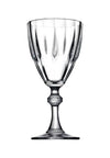 Diamond Drinkglazen op Poot – Luxe Wijnglazen & Frisdrankglazen – Set van 12 – 245 ml – 18 cm Hoog